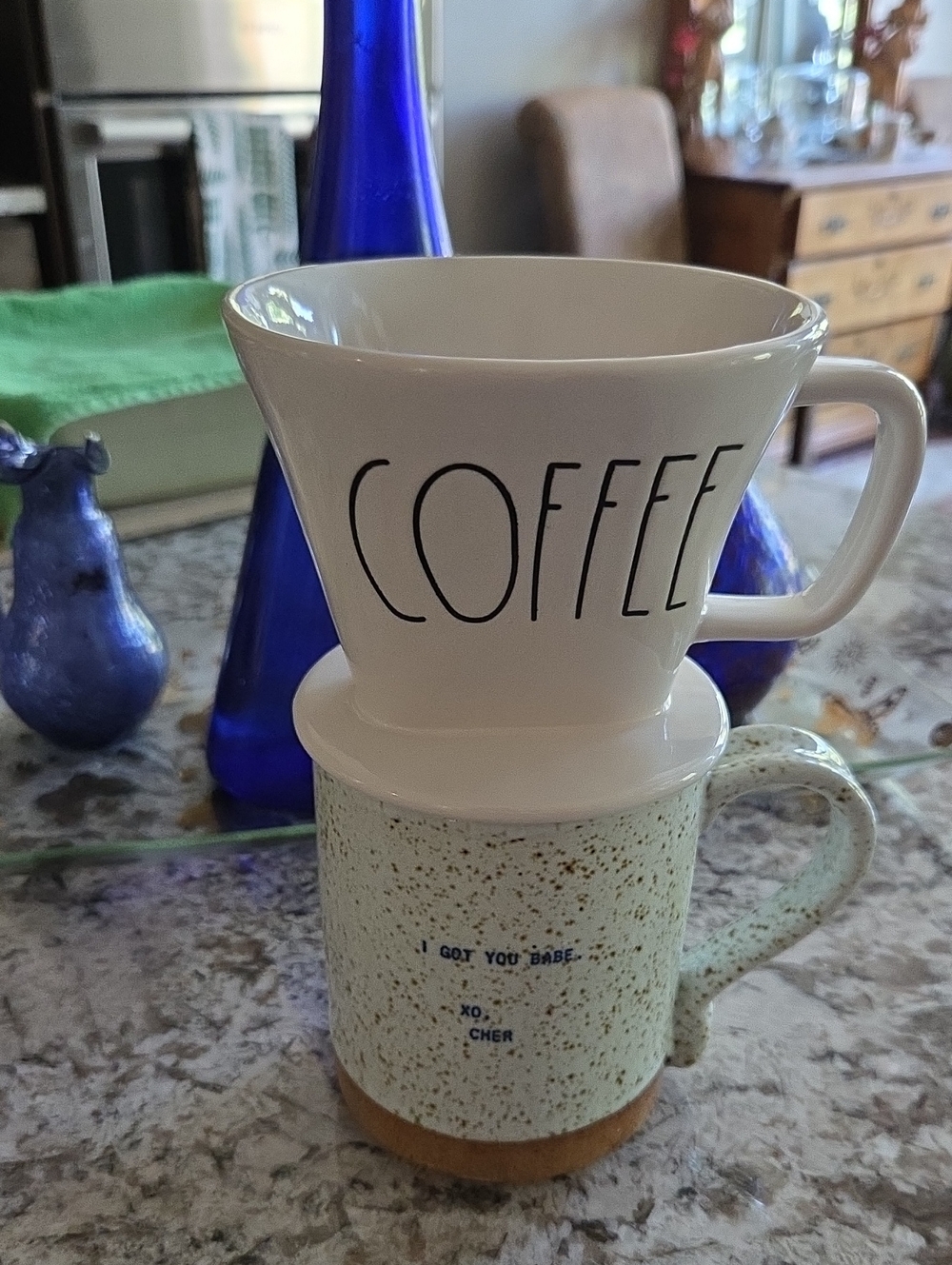 Rae Dunn “Coffee Rise and Shine" Coffee Drip Melita To Make Drip Coffee